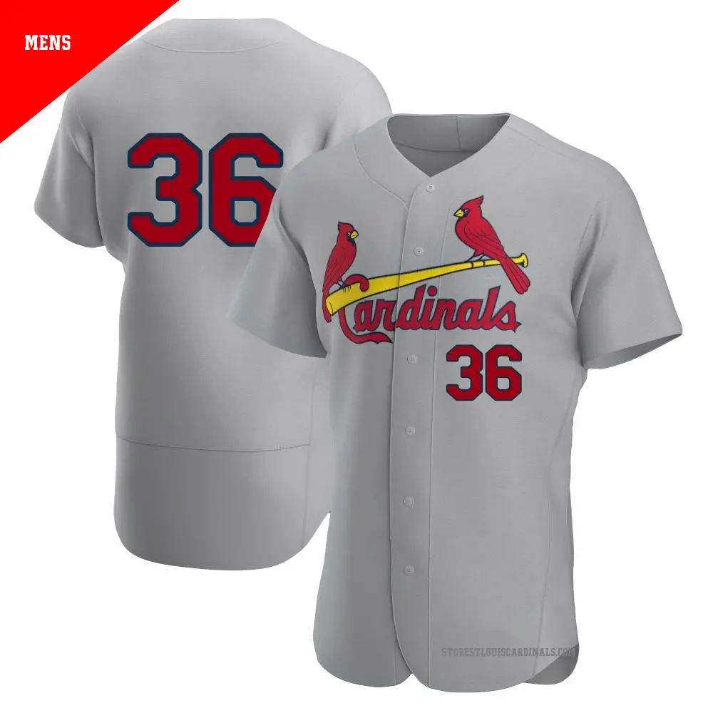 Men's ＃36 Michael McGreevy St. Louis Cardinals Gray Authentic Road Jersey